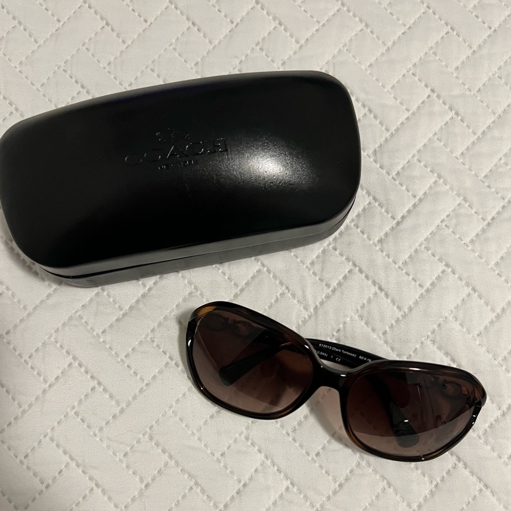 Coach sunglasses with leather case